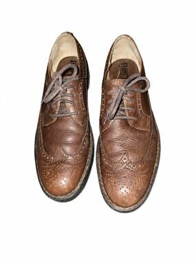 Born Brown Leather Wingtip Brogue Oxford Dress Shoes Mens 10 Dark Academia